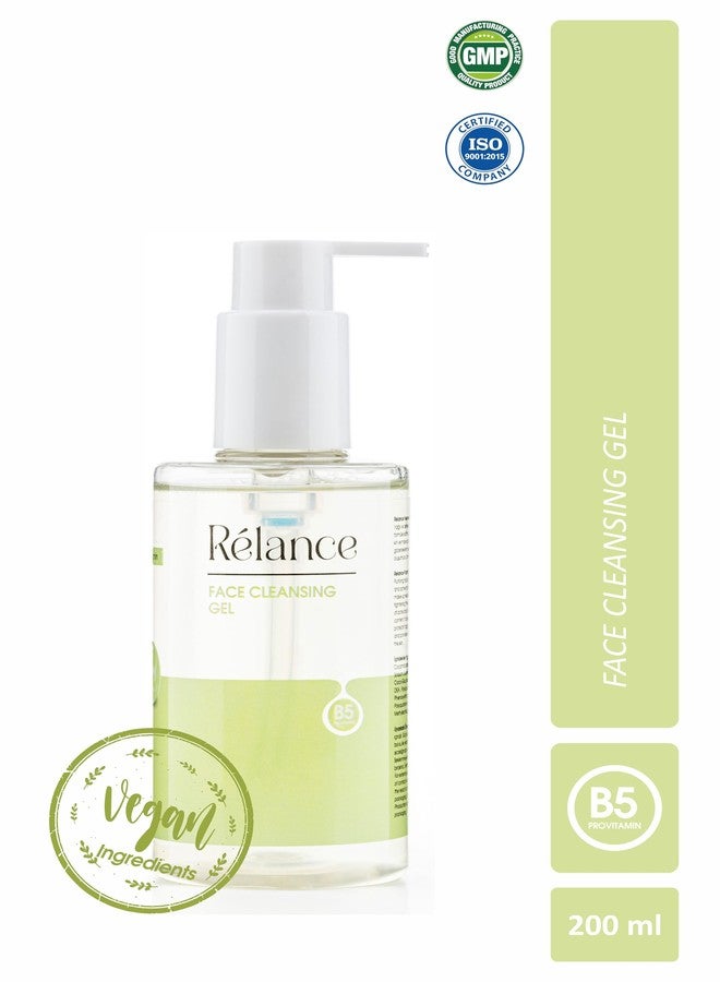 Relance Vegan Face Cleansing Gel with Provitamin B5, GMP Certified, Clear, 200ml - Image 2